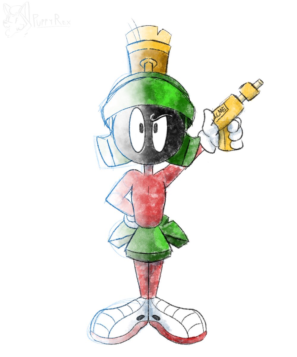 _PuppyRex_'s tweet photo. Tried out a new way of coloring with Marvin 😋

#looneytunesㅤㅤㅤ #marvinthemartian https://t.co/uyLTjbiqRY