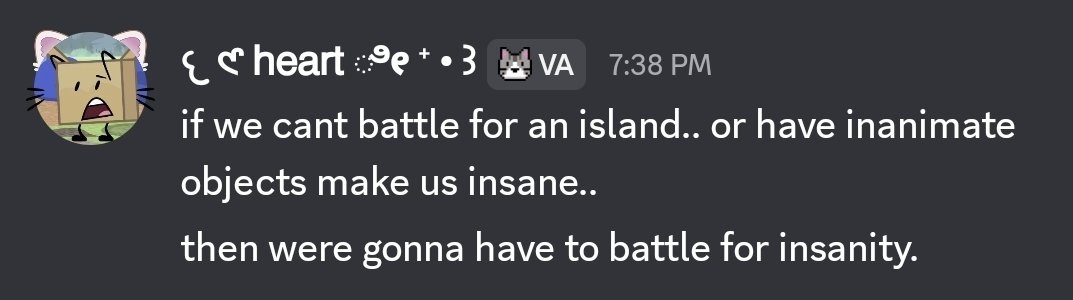 hearttoheartmp3's tweet photo. ykw im like so done lets all just make our own battle for dream island and inanimate insanity me and @zaneweed will start https://t.co/pHhJjjr3kY