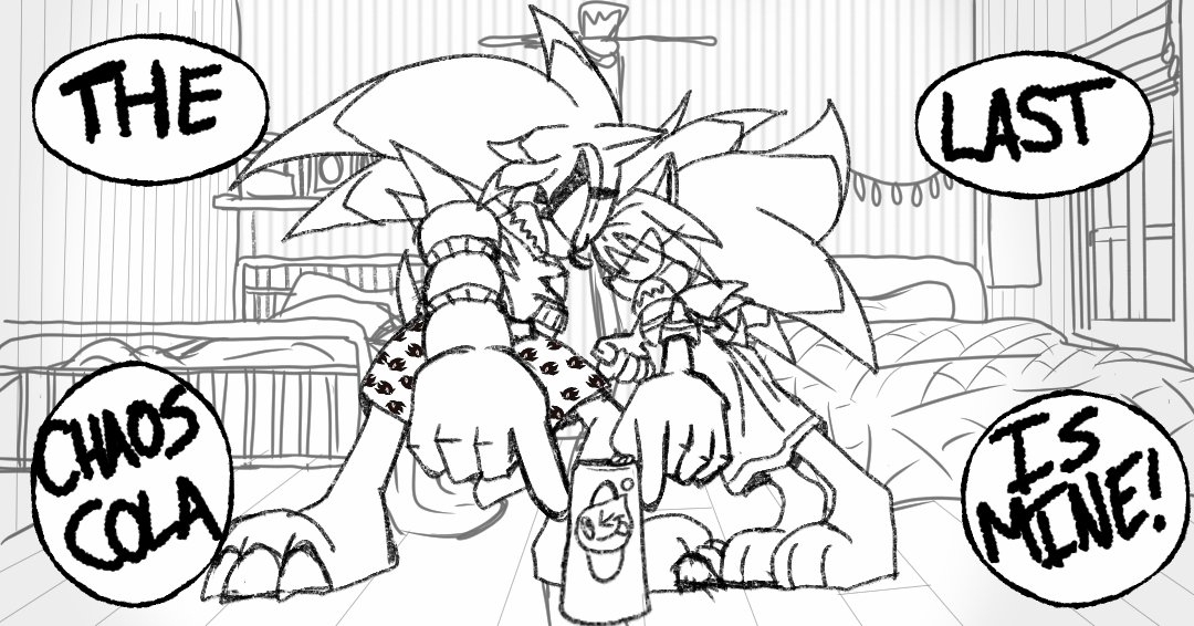 The_Zemerl_Lad's tweet photo. Panel 3. The twins are bumping heads for the fizzy prize. WHO WILL WIN!?
#sonic #sonicoc #sonicfankid #sonicau #sonicfc https://t.co/z4YM0nq8hh