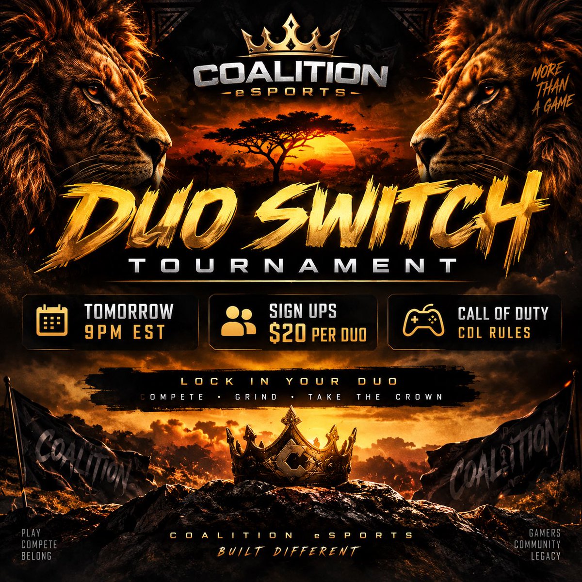 CoalitionHQ's tweet photo. Grab your duo and sign up! 

https://t.co/Zf8H4fGe3l https://t.co/LlpOZeVhgT