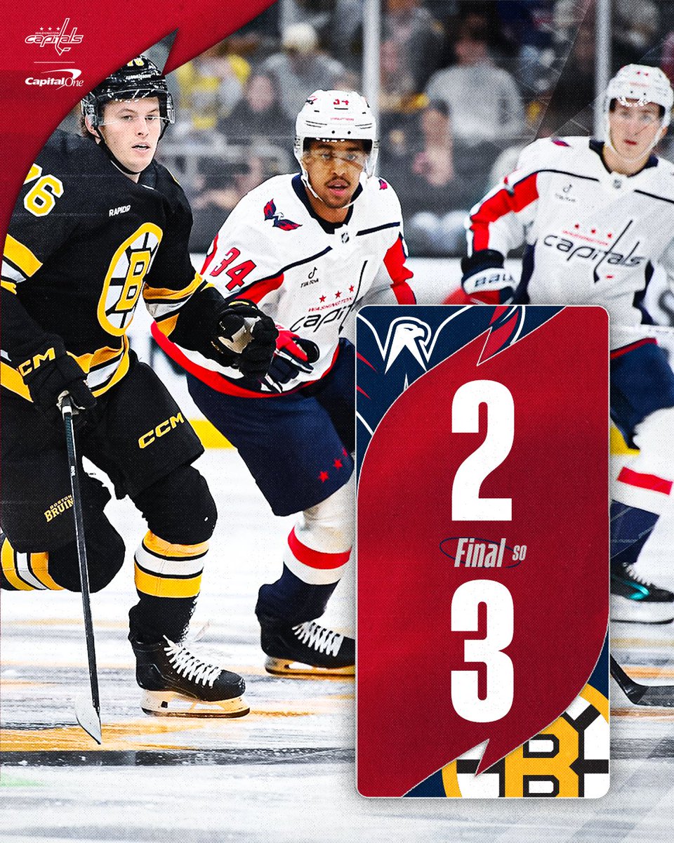 Capitals's tweet photo. Preseason shootout defeat

#CapsBruins https://t.co/SIghMgfRjV