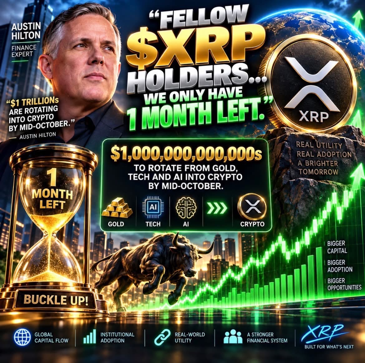 DigAscGroup's tweet photo. 🚨 XRP HOLDERS, EYES OPEN! 👀🔥

A massive crypto capital rotation is being predicted for the coming weeks—but it’s speculation, not guaranteed. Could XRP benefit if big money flows into crypto? 🚀

#XRP #Ripple #Crypto #XRPCommunity #CryptoNews https://t.co/toXmwCd1MY