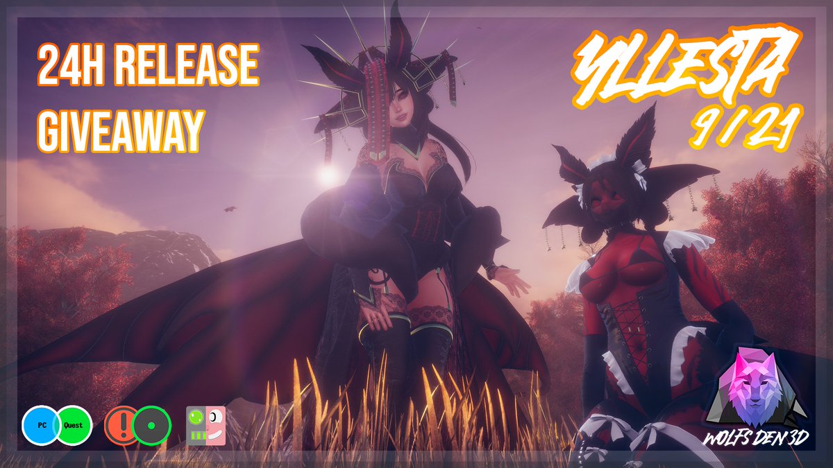 Wolfs_Den_3D's tweet photo. 💫 Yllesta, The Moth Empress 👑

#VRChat Avatar Giveaway for our new model, available in 24 hours from now!

🎁 2x Winner
❓ Like, Retweet + Follow @Wolfs_Den_3D

Comments are always welcome! 💞

The giveaway will end tomorrow with her release, good luck everyone! 💛🧡❤️ https://t.co/gyJiZ3uiLW