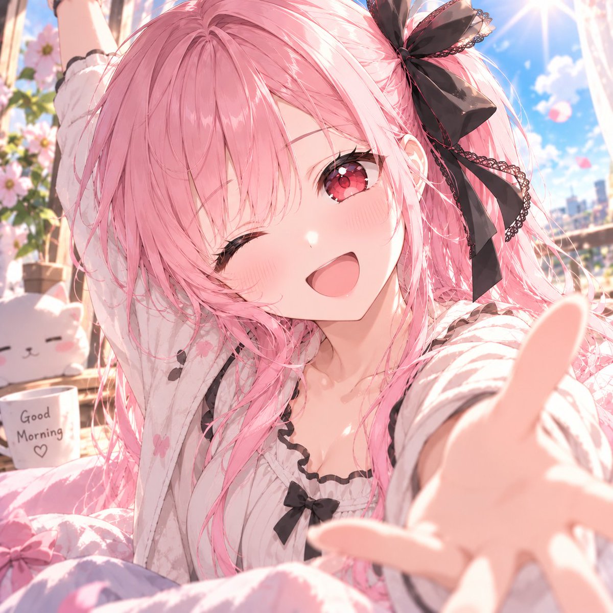 miyabikam4's tweet photo. おはよ～っ！☀️🌸

��理せず、自分のペースでっ！🍀
みんなにとって素敵な一日になりますよ～にっ🌸☀️

今日もよろしくね～っ！✨ https://t.co/O42qtP3kRR
