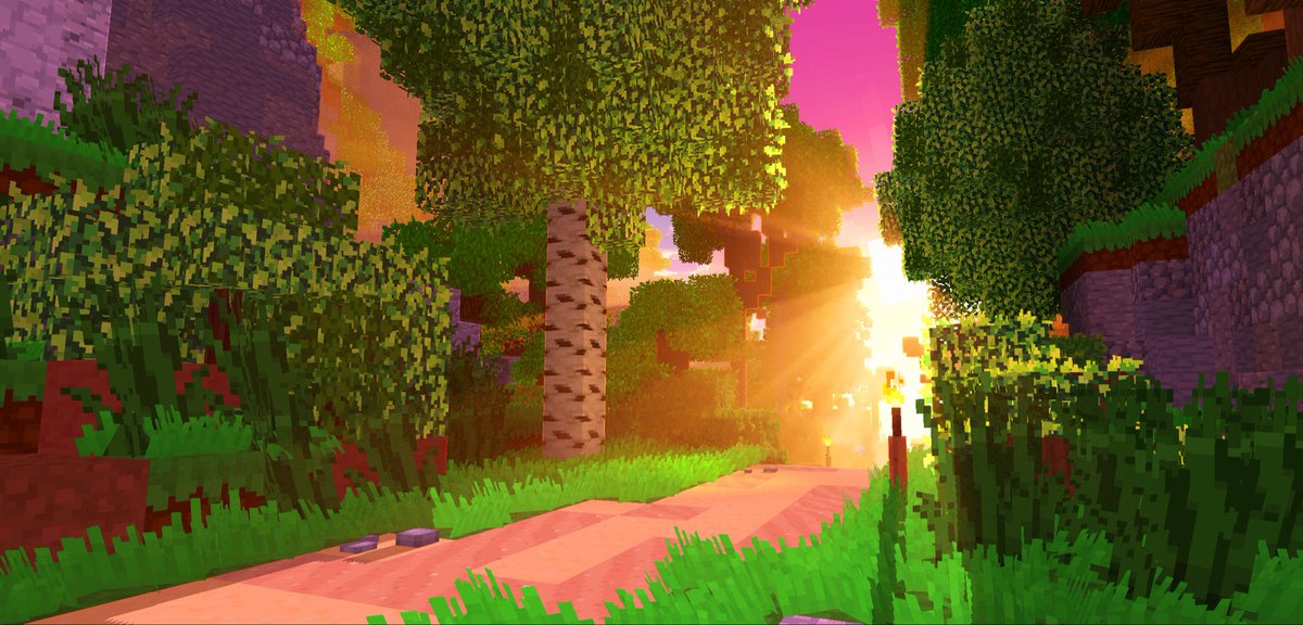 cazfps1's tweet photo. Reworking CazToon’s light shafts ☀️ 
- Minecraft java shader https://t.co/x4ENtrq0dK