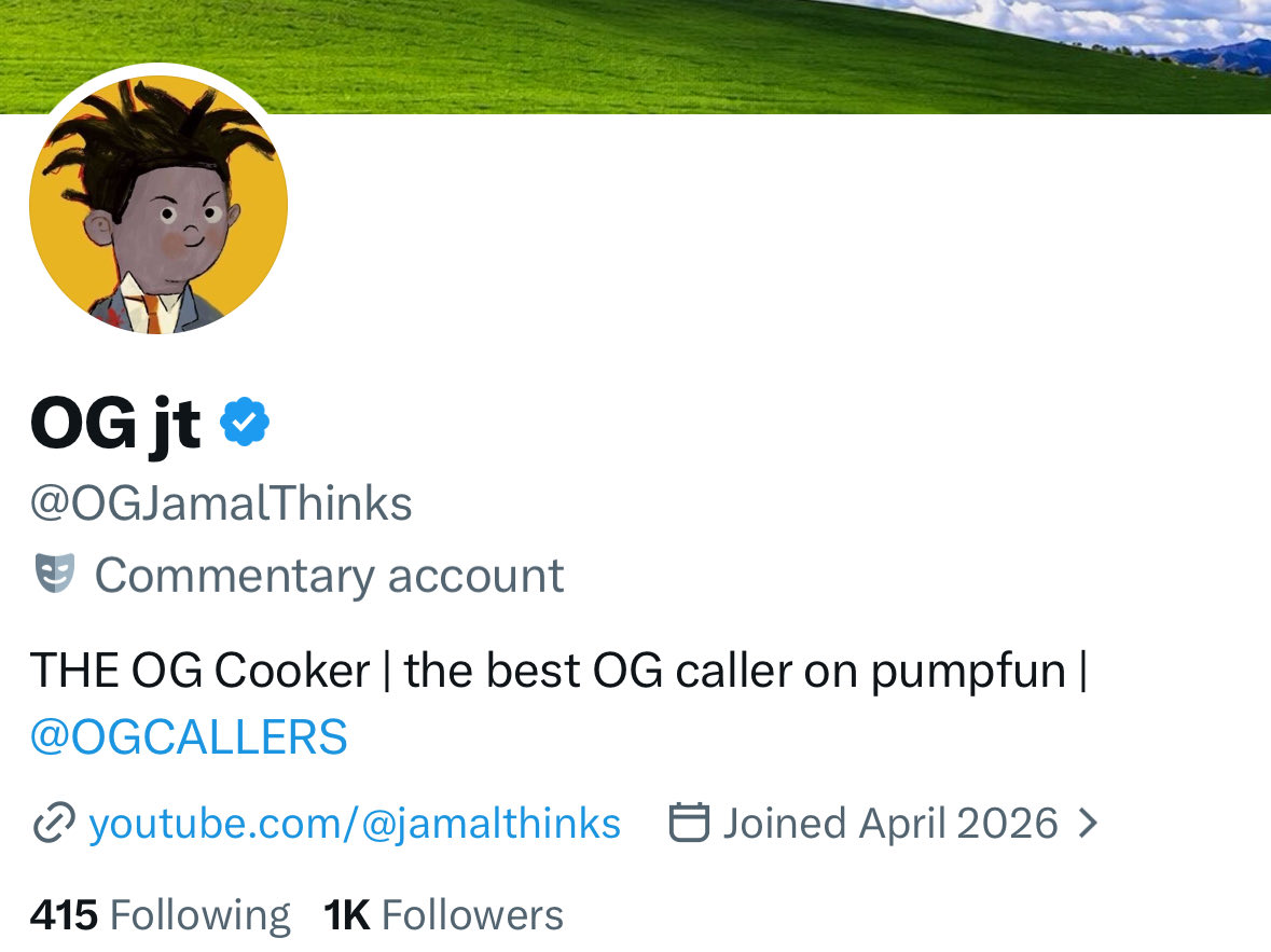 OGJamalThinks's tweet photo. just hit 1k followers on x 
momma i think we made it https://t.co/IoSkTClJlw