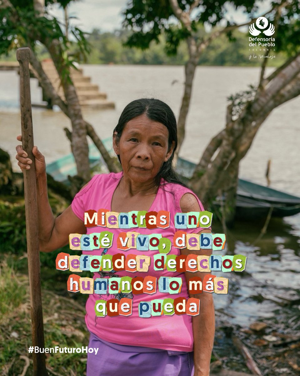 DefensoriaCol's tweet photo. Mientras uno esté vivo, debe defender derechos humanos lo más que pueda 🌱🐒🐚🐢🐬👨🏽‍🌾👧🏻👩🏽‍🦱 https://t.co/Msb4wkdZoz
