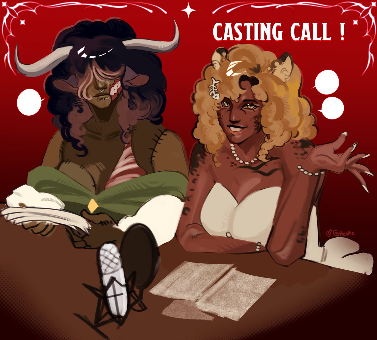 AC3ND4NCY's tweet photo. 🎙️ CASTING CALL FOR BLACK VA’S🎙️

We’re currently looking for two voice actors for our characters in an upcoming Halloween special and future series but we haven’t had luck.

We need a MTF Va for Sage (left) and a Lesbian Va for Saphron (Right) 

Please share this around! 🔁
1/2 https://t.co/6MezihrYaQ