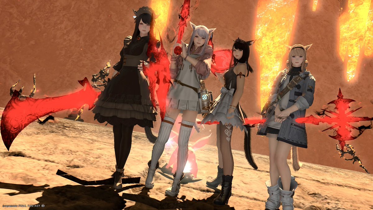 RanLynx01's tweet photo. おはミコ🐈
カボチャイヤリングが欲しいということでさっくと200階行っちゃおうパーティ結成されましたが全員SS勢で先に進めないトラブル笑
110階で次回持ち越し。楽しく攻略中♪
普段パーティで行動しないからこういうのいいよね☺️
#FF14
#FF14SS https://t.co/2NVeLjPHFg
