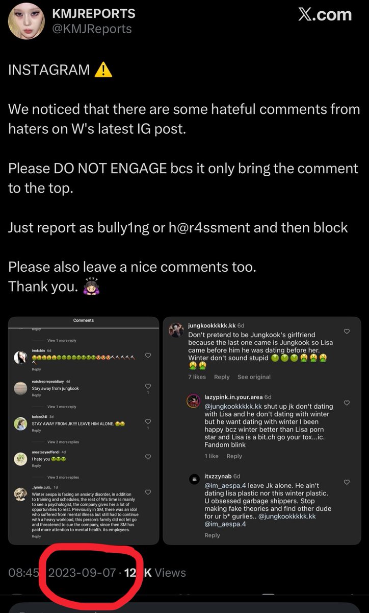 wintering2much's tweet photo. Armpits are disgusting creatures inside out like their idols. You guys have been calling Winter names and giving her threats since 2023 before the rumours even blew up so don’t act like the victims when we rightfully defend her back. https://t.co/8Gp6uCcNOs