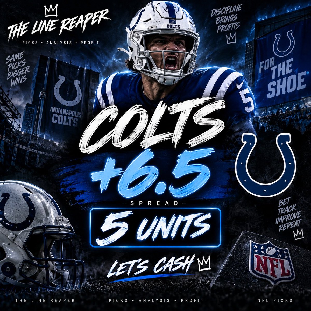 TheLineReap's tweet photo. 🚨🔥 NFL PLAY IS LOCKED IN 🔥🚨

🏈 COLTS +6.5 5U ⭐️⭐️⭐️

5 UNITS ON THE BOARD.
Let’s see if Indy can get it done. 🩸💰

VIP IN BIO 👑

#NFL #Colts #SportsBetting #TheLineReaper https://t.co/iS9S7TU2L7