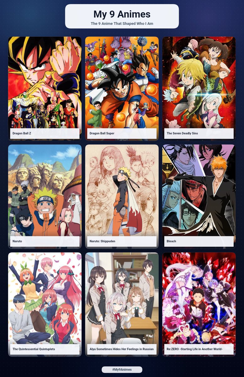 TheJairZ's tweet photo. 9 animes que me gustan muchísimo 
@Supermike1560 
@TheKanbaKing 
Les toca
Por aquí les envío el link https://t.co/bntyDJheVF