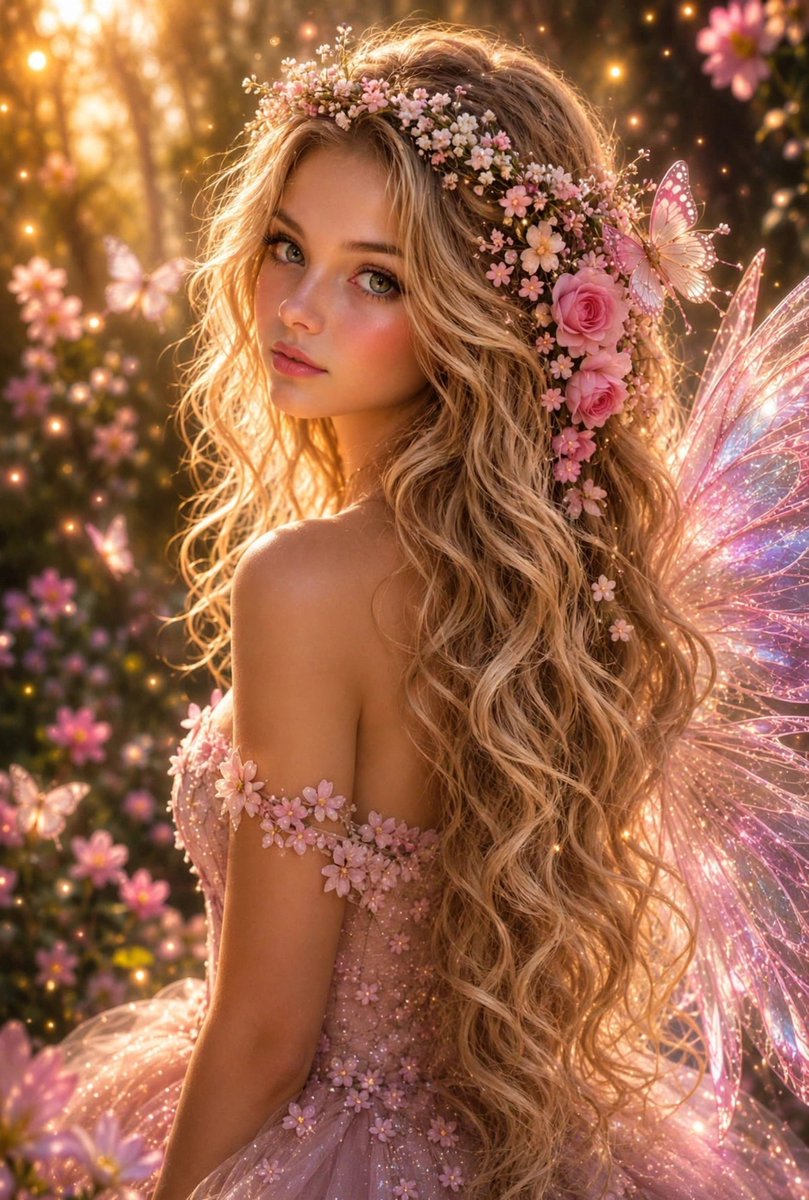 Nevergiveup_93's tweet photo. She blooms where the light touches. ✨🌸
Not just a fairy, a whole spring season.

Made of sunlight, pink roses, and butterfly kisses.

Good morning have a nice day 🌞 

QT your Fairy...

#fairyqueen #pinkfairy #springfairy #fairycore #butterflyfairy https://t.co/zJO9bGzKDw