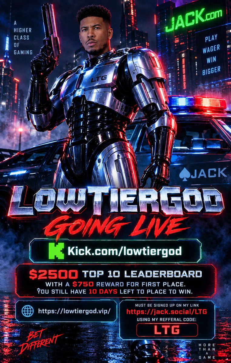 LowTiierGod's tweet photo. Live now: https://t.co/PFwwebt09V 

$2500 top 10 Leaderboard with a $750 reward for first place. You still have 10 days left to place to win.
https://t.co/whPOK7xRUE

Must be signed up on my link  https://t.co/k4rxh4WuD8
using my Refferal code: LTG https://t.co/TyeaDs1rvN
