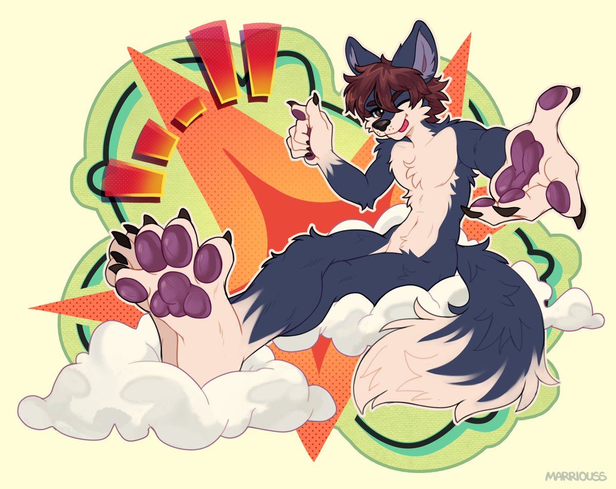 marriouss's tweet photo. blue fox flat commission! 
do you like his beans? :3
#beans #furry #furryartwork #fox https://t.co/1rukiDRx6k