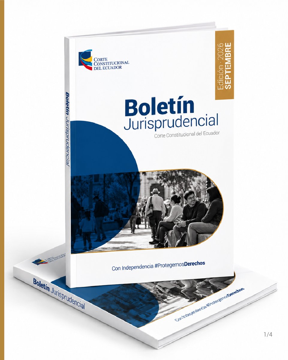 CorteConstEcu's tweet photo. 🔵 ACTUALÍZATE | #BoletínJurisprudencialEc Septiembre 2026

Conoce las decisiones emitidas en el mes por la @CorteConstEcu y sus principales criterios jurisprudenciales. https://t.co/7kTIQeSqno