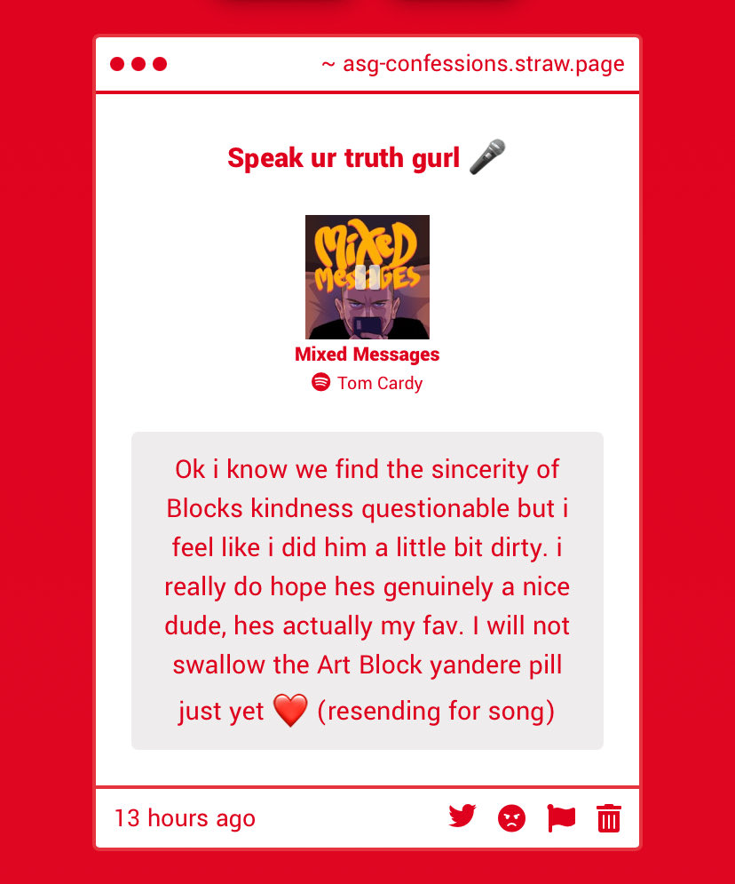 ASG_Confessions's tweet photo. Omg I literally imagine block with this song- https://t.co/NP3CDazkEv