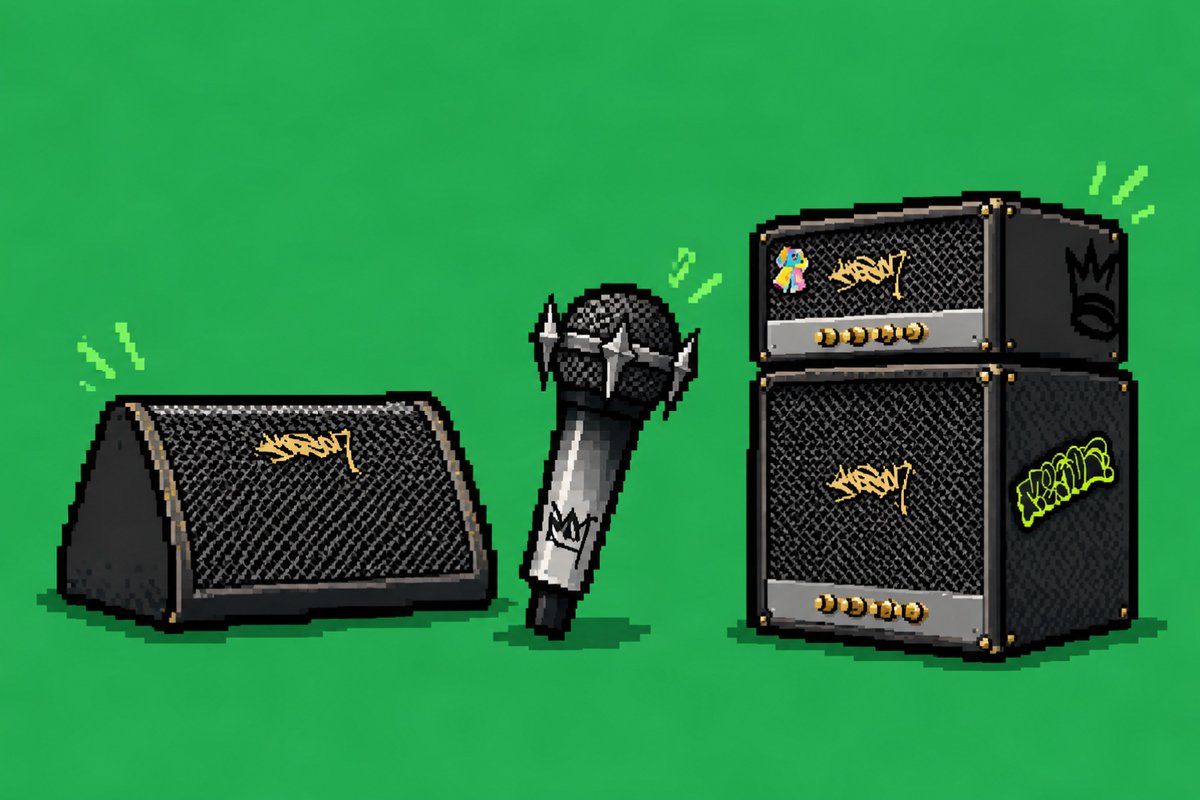 Rapperz_nft's tweet photo. Every rapper needs the essentials
🎙️ Mic 🔊 Speakers 🎶 The sound

And now they’re coming to @RobinhoodApp  🟢
FREE MINT — no excuses, just bars 

RT + drop your wallet below 👇
Let’s see who’s ready to join the crew 🎤 https://t.co/6HDogcCDRM