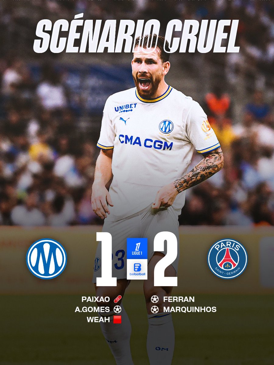 YasserLeFoot's tweet photo. Je m’attendais à rien de ce classique, finalement le match aura été serré, on y a cru avec une magnifique égalisation d’Angel Gomes mais finalement une défaite à la fin…

La vie de supporter de l’#OM, rien a changé !

#TeamOM #OMPSG #OlympiqueDeMarseille https://t.co/60kLdjdPqB