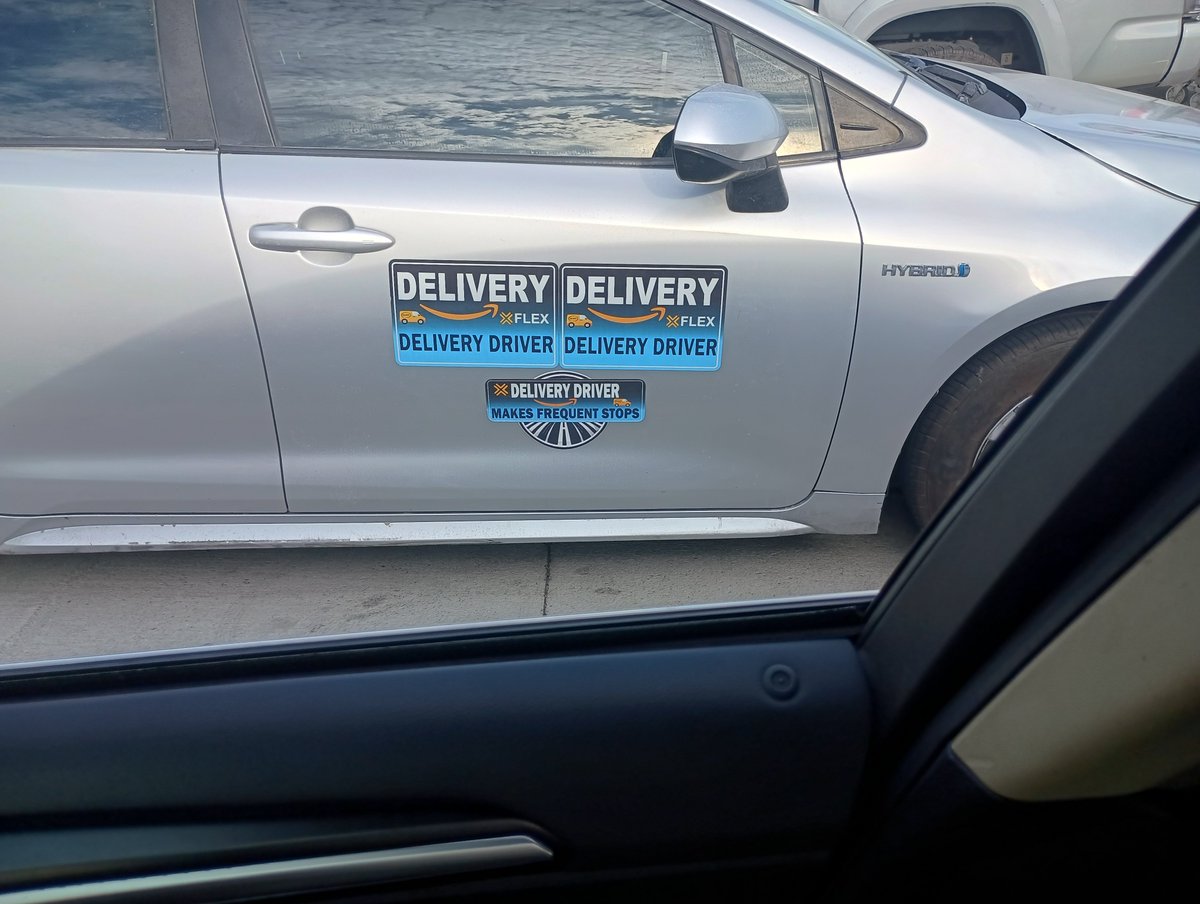 stopthegrab's tweet photo. @sdmts this car has a label of yours on it v-656 with the stickers and is also being used to pick up and deliver packages for #Amazon how does this work?!? #Fraudmuch ? Isn't this supposed to be used for delivering humans, not #logistics? https://t.co/qcfIvnyTp7