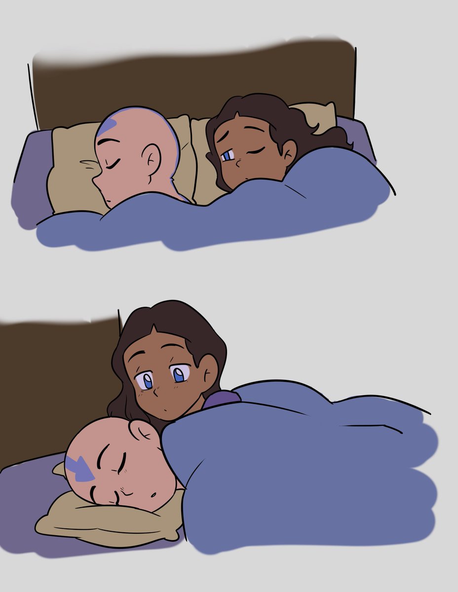 caroliner_draws's tweet photo. rare occurrence where she wakes up before him #Kataang https://t.co/Vmg3QQaHJU