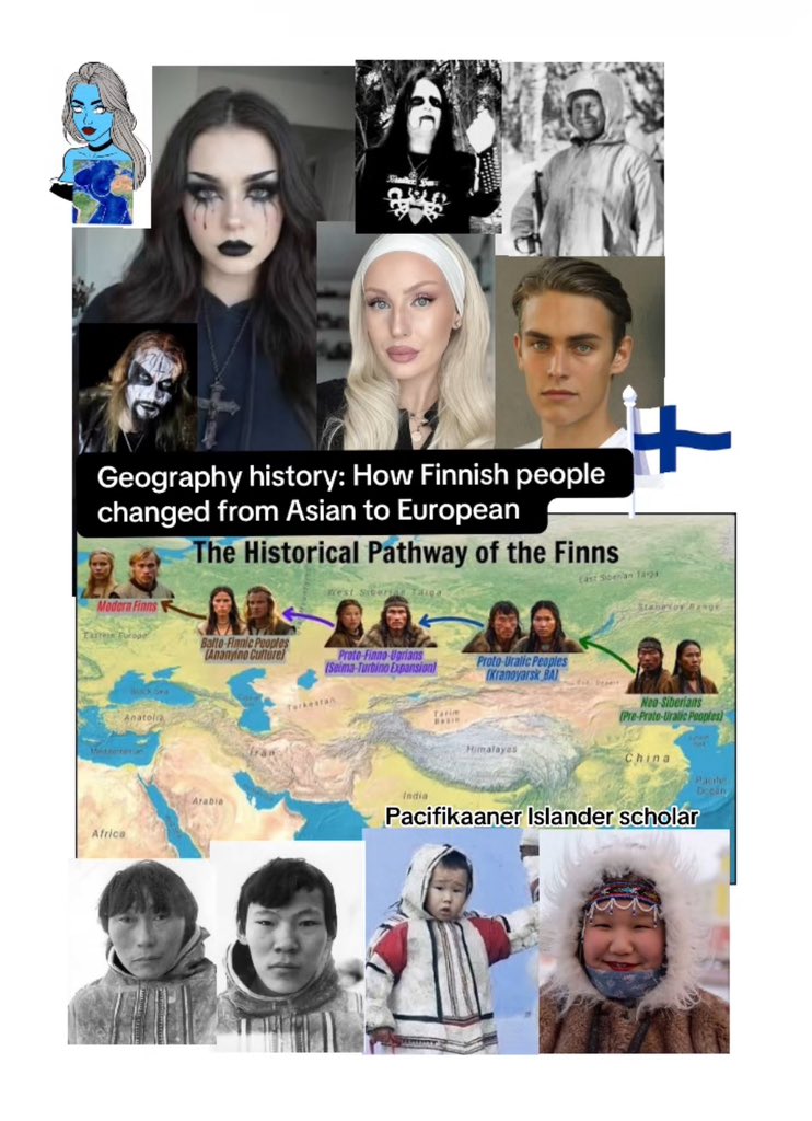 pacifikaaner's tweet photo. Geography history: How Finnish people changed from Asian to European #history #geography #map #maps #mapper #mapping #cartography #fact #facts #interesting #facts #interesting #fyp #meme #memes #dankmemes #dailymemes https://t.co/yC63sYQoYf