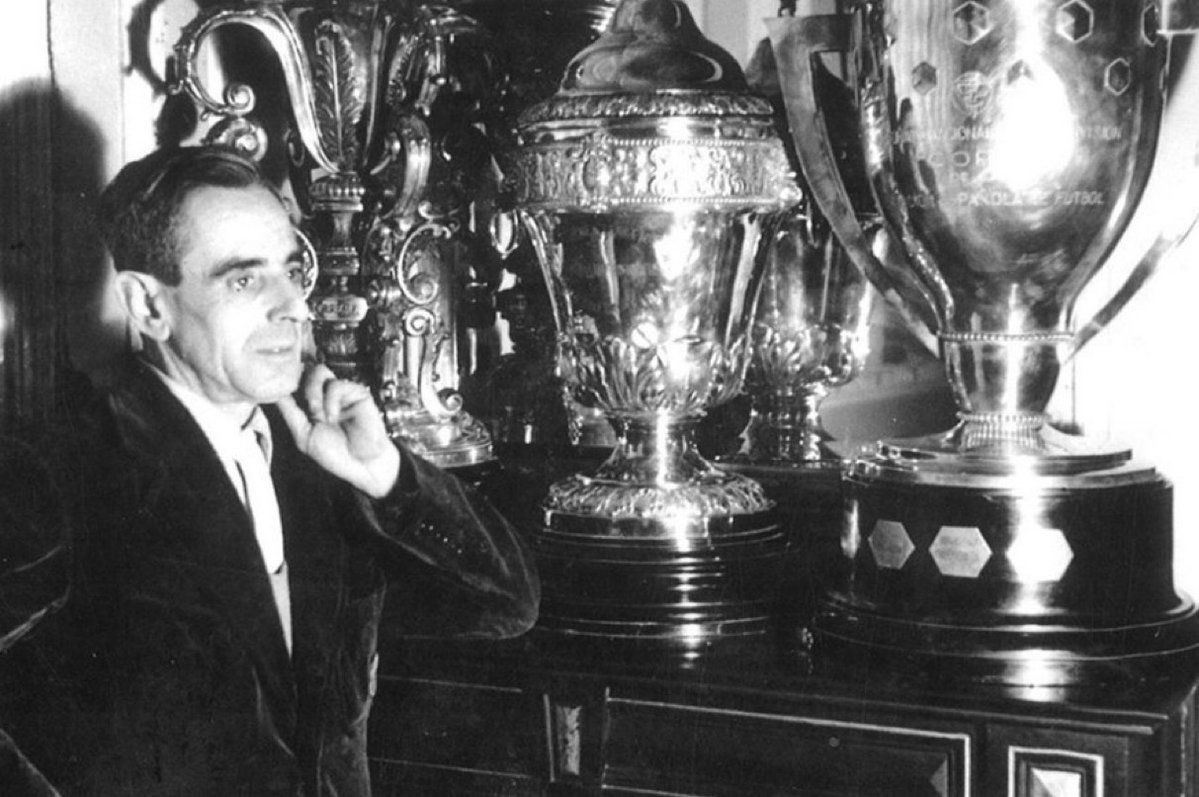 Barca_Archive's tweet photo. A rare photo of Josep Cubells, the caretaker who saved a large part of Barça’s trophies and documents from being lost after Franco’s aerial bombing of Barcelona on March 16, 1938. https://t.co/g3Y2bR3qdh