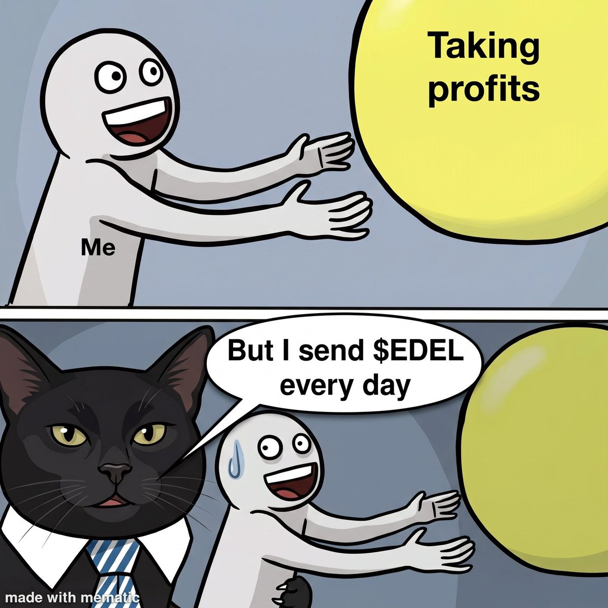 PieterL18's tweet photo. @BrokerCat_Edel holder be like 🤣 https://t.co/pL6pfx7B14