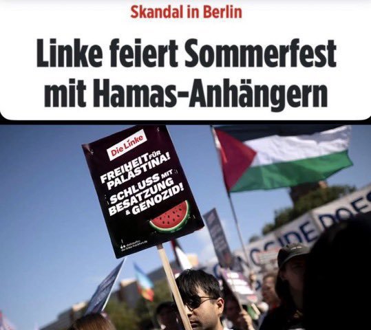 Deutschland_77's tweet photo. #BerlinWahl/#Hamas:
Gilt das mit der nötigen Überprüfung auf #Verfassungstreue und einem etwaigen #Verbot eigentlich auch für die Berliner #Linke? 🇵🇸 🍉
#Eralp #Linken #RemmoClan https://t.co/7q1mG79FYh