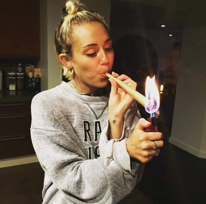 StatsOnCyrus's tweet photo. Now a fact: weed had a huge positive impact on Miley’s life. She’s become so rigid and boring, goes to bed early, never has fun and only wants the same routine. 

I support her staying off hard drugs like coke, but weed was good for her. https://t.co/QmHfF9z9N3