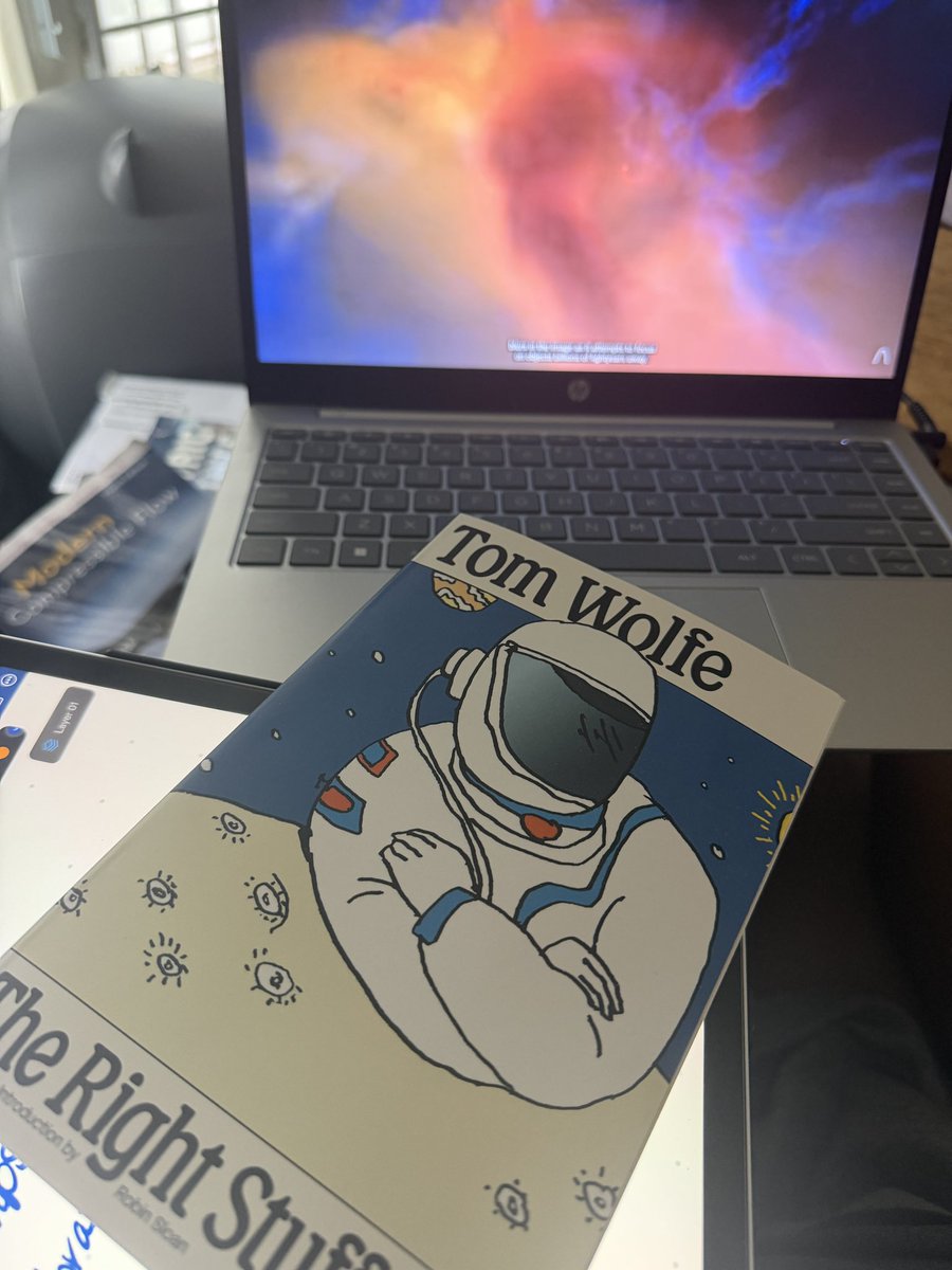 SpacegalMel's tweet photo. This weekend consisted of learning about the @jameswebb_nasa telescope and the technology required to make it work, and NASA history with #TheRightStuff by #TomWolfe https://t.co/5Ov8CKaIpR