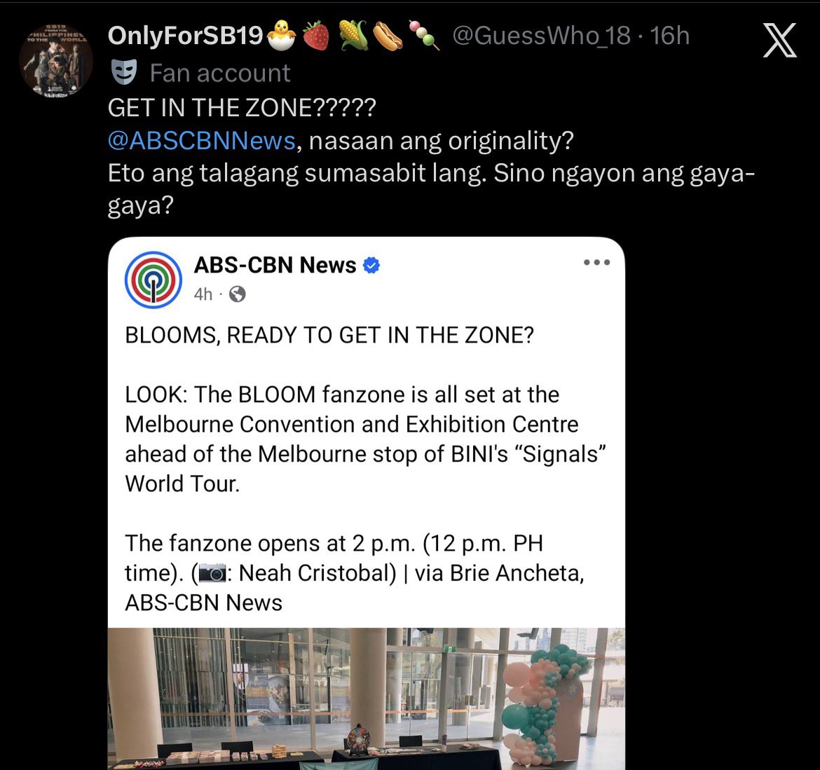nfntyaiah's tweet photo. bakit ba nakiki- GET IN THE ZONE yang c abs??? Pero feeling ko tlga mag ki-kiss na ang mikhaiah sa next con😉 https://t.co/Lpm6FwGycN