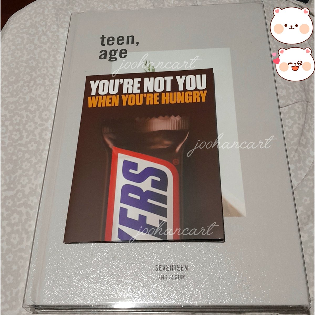 joohancart's tweet photo. wts lfb svt ph onhand

🐶 ta white album &amp; mingyu snickers transparent cards 

• ₱350 set only + sf
• with seungkwan standee
• 2 weeks dop w/ 100 nrdp
• gcash, maribank | jnt
• no rush shipping

# seventeen teen age boo https://t.co/6vvRdDifnz