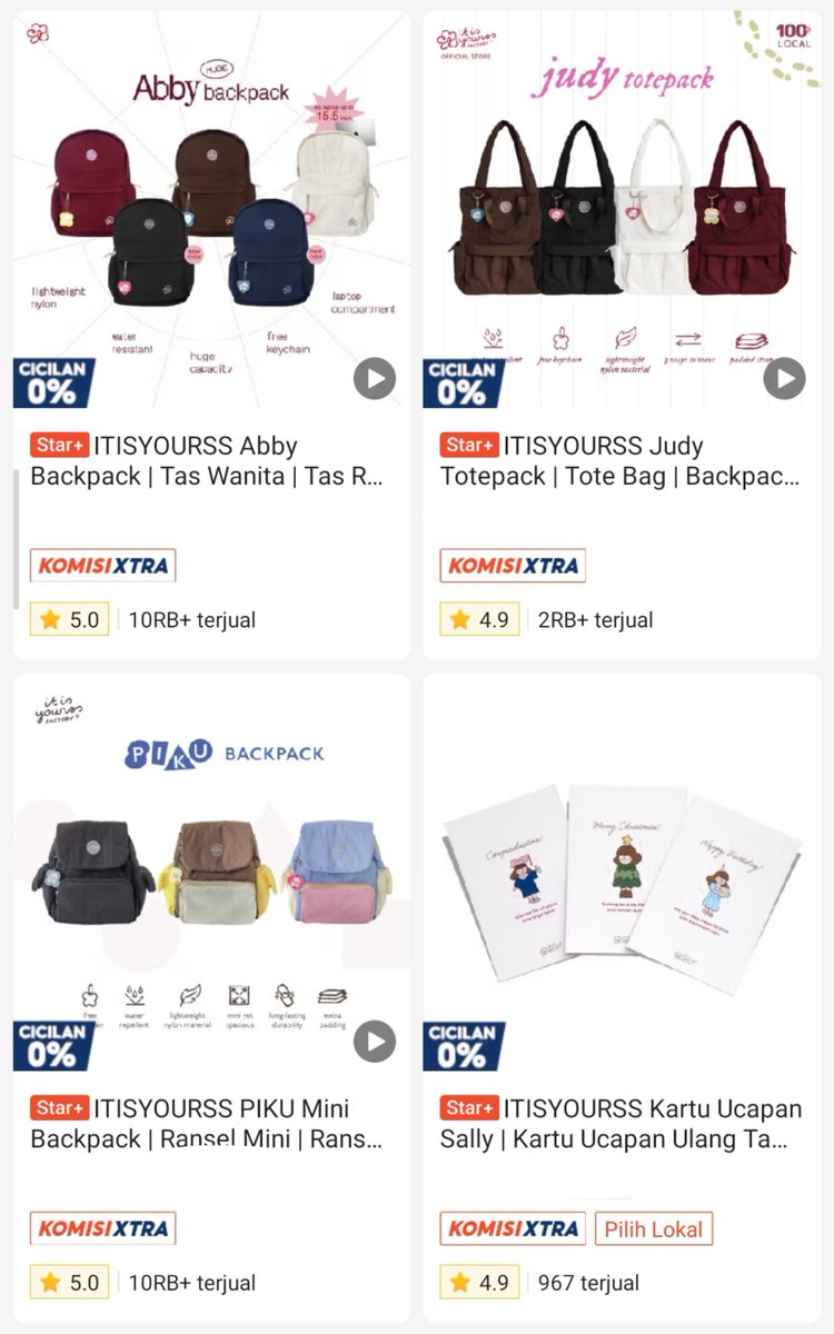 ramyeof's tweet photo. Baru tau ada brand lokal yang jualan tas segemes ini 💗✨

Mulai dari backpack, totebag, slingbag, sampe pouch semuanya beneran segemes itu ✨🥹 https://t.co/mzU50WH3Ut