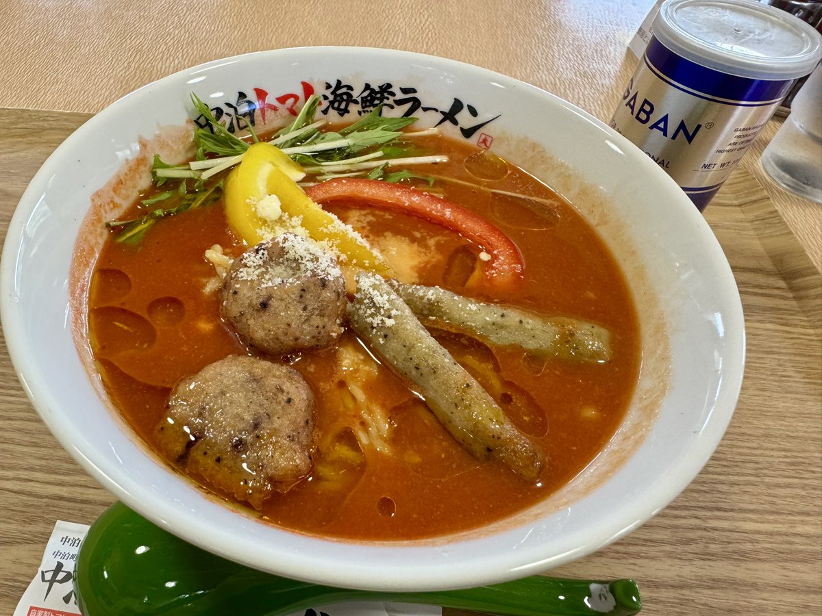 chimikatsu2's tweet photo. 中泊トマト海鮮ラーメン🍜🍅

#中泊トマト海鮮ラーメン https://t.co/7H6ZBL02XD