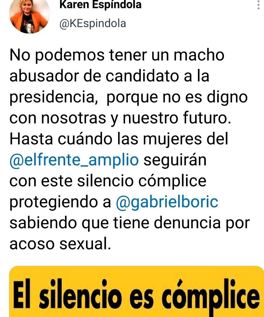 lucasaykal's tweet photo. @elfrente_amplio Saludos al compañero Monsalve al que la jauría "Feminista" zurda corrió a justificar y hasta a culpar a la víctima.
¿Las víctimas de Boric también "tomaron más de la cuenta"?
#MuchoGustoMega #TuDia13 #ContigoCH
#Orellana #Boric #Tohá #Winter #Carmona https://t.co/f8sCVWjq7a