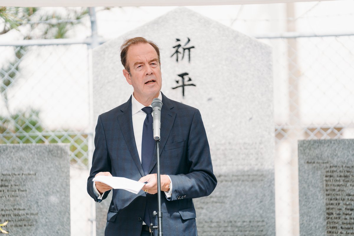 NLinJapan's tweet photo. A Commemoration Ceremony for the Victims of Fukuoka POW Camp No. 2 was recently held at the former camp site in Nagasaki. The ceremony honoured all who perished here and reaffirmed our commitment to peace for those who never returned home and future generations. https://t.co/c8HPqd5FZJ
