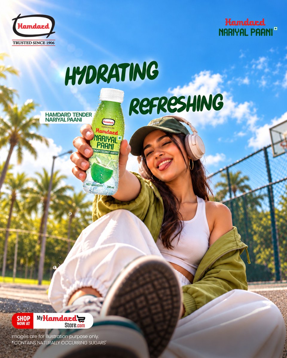 HamdardFoods's tweet photo. Stay hydrated, stay refreshed with Hamdard Nariyal Paani. A refreshing sip for your active days.
#Hamdard #NariyalPaani #HamdardNariyalPaani #StayHydrated #RefreshingSip https://t.co/PxPkAnDxOb