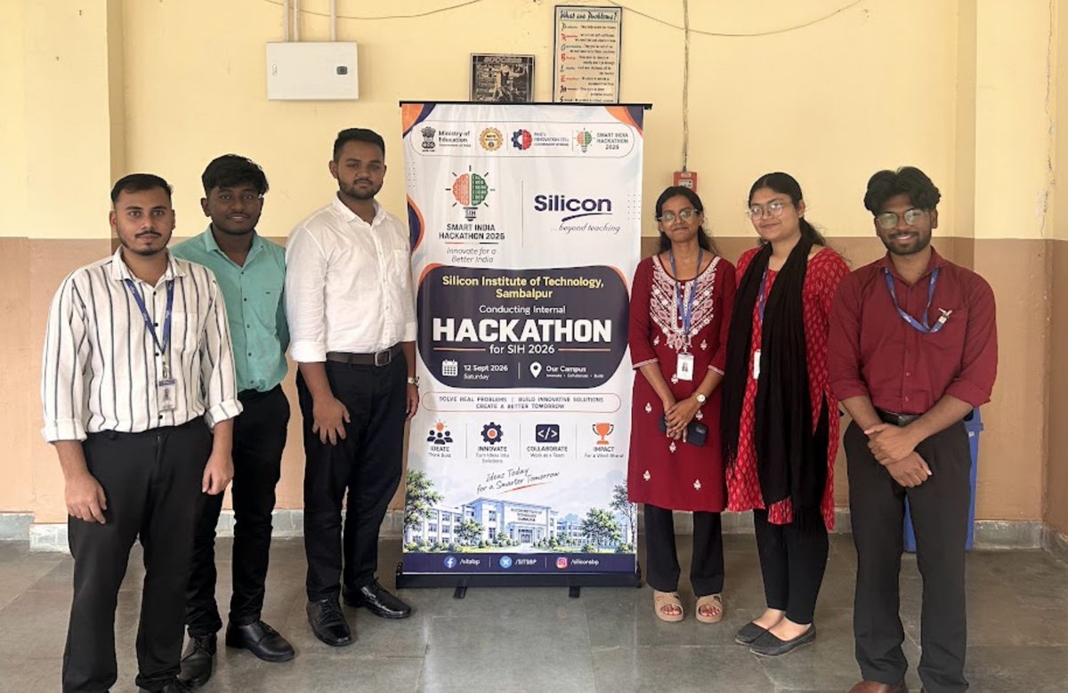 SITSBP's tweet photo. SIH 2026 Internal Hackathon held on 12 Sept offers hands-on experience in developing solutions to real-world problems. 6 teams shortlisted for the national level. 
#SIH2026 #SmartIndiaHackathon2026 #Innovation #Hackathon #SITSambalpur
@EduMinOfIndia @mhrd_innovation @AICTE_INDIA https://t.co/vK3YOyng4e