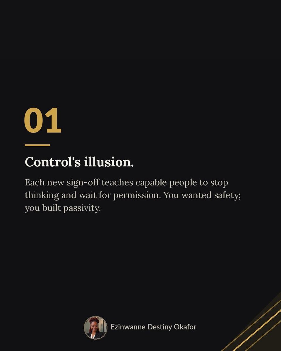 Cassy_Blakes's tweet photo. Remove one approval step this quarter and replace it with a clear limit people are trusted to own.

#operationsmanagement 
#strategymanagement 
#operationsandstrategy https://t.co/iNivnD0sM5