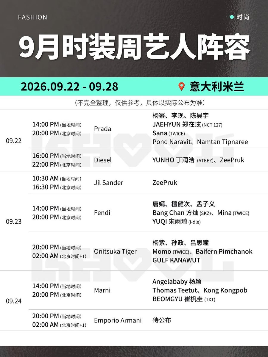 _MyPennyLee108's tweet photo. แบรนด์ที่โทมัสก้องไป MFW มี Angelababy กับ Beomgyu วง TXT ด้วยอ่ะ ปังมาก ผมลุ้นเลยว่าจะมีร่วมเฟรมกันมั๊ยน๊า😍 https://t.co/LMQpqen28L