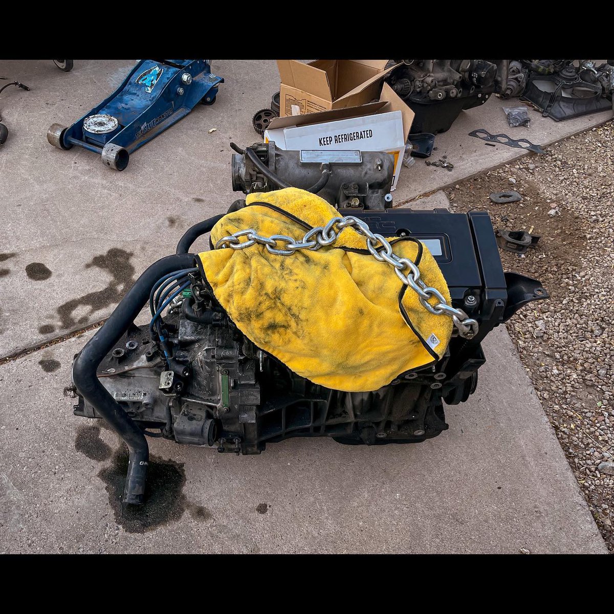 PeggyCentinn's tweet photo. Phase 1 of the engine rebuild is complete! https://t.co/Qrj6l1GIn1
