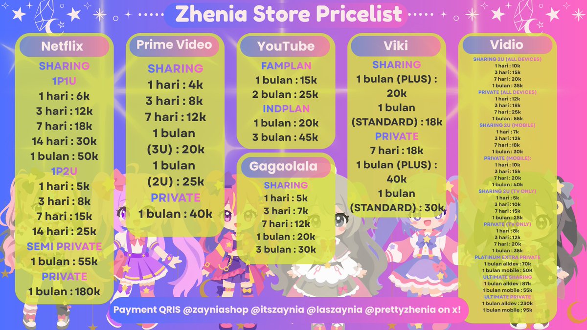 itszaynia's tweet photo. NEW PRICELIST https://t.co/b8Sr0V6lgn
