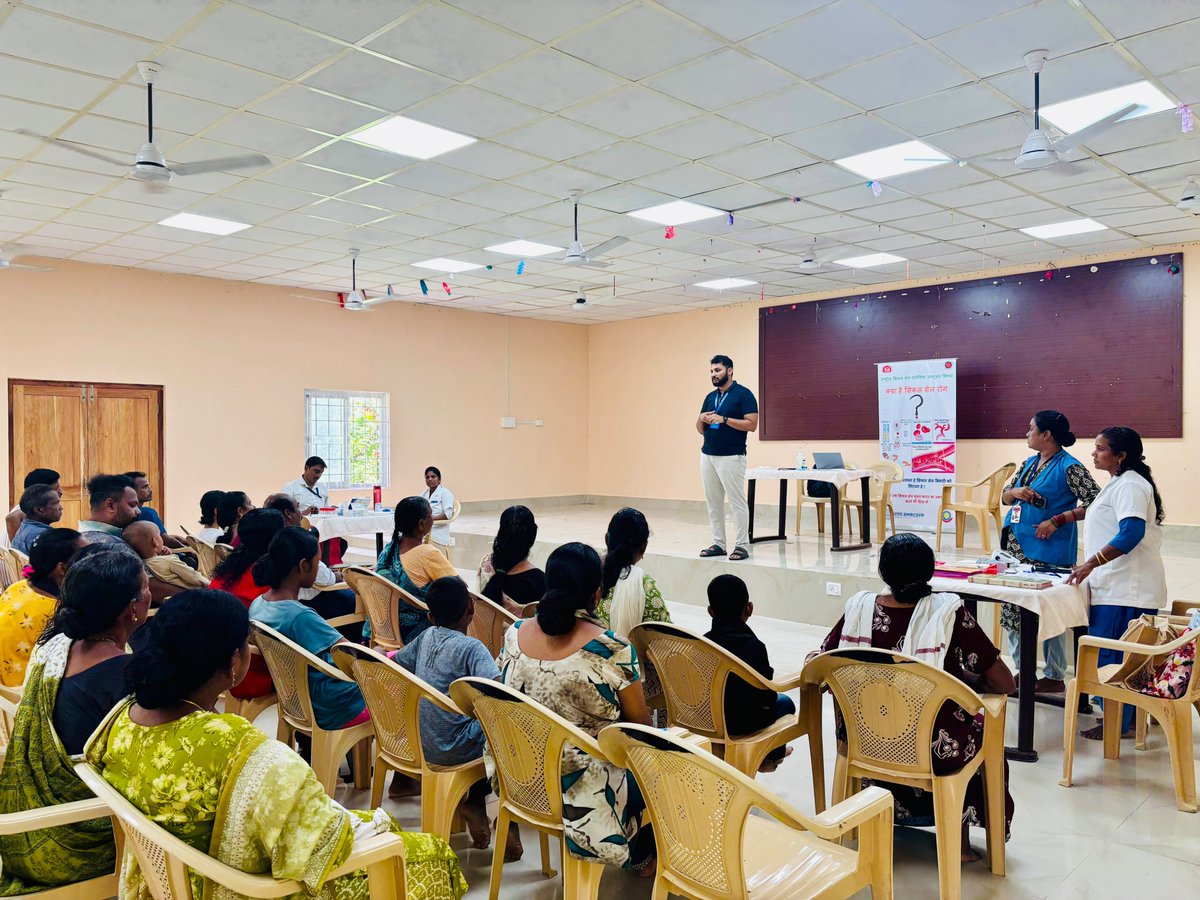 icmrrmrcsvp's tweet photo. Sickle Cell Anaemia Screening Programme 🩸

A Health Camp-cum-Screening Programme for Sickle Cell Anaemia was conducted under the National Sickle Cell Anaemia Elimination Mission  in collaboration with @Healthandaman , at Zilla Parishad Community Hall, Miletilak, on 20.09.2026. https://t.co/8w2aqShJ7i