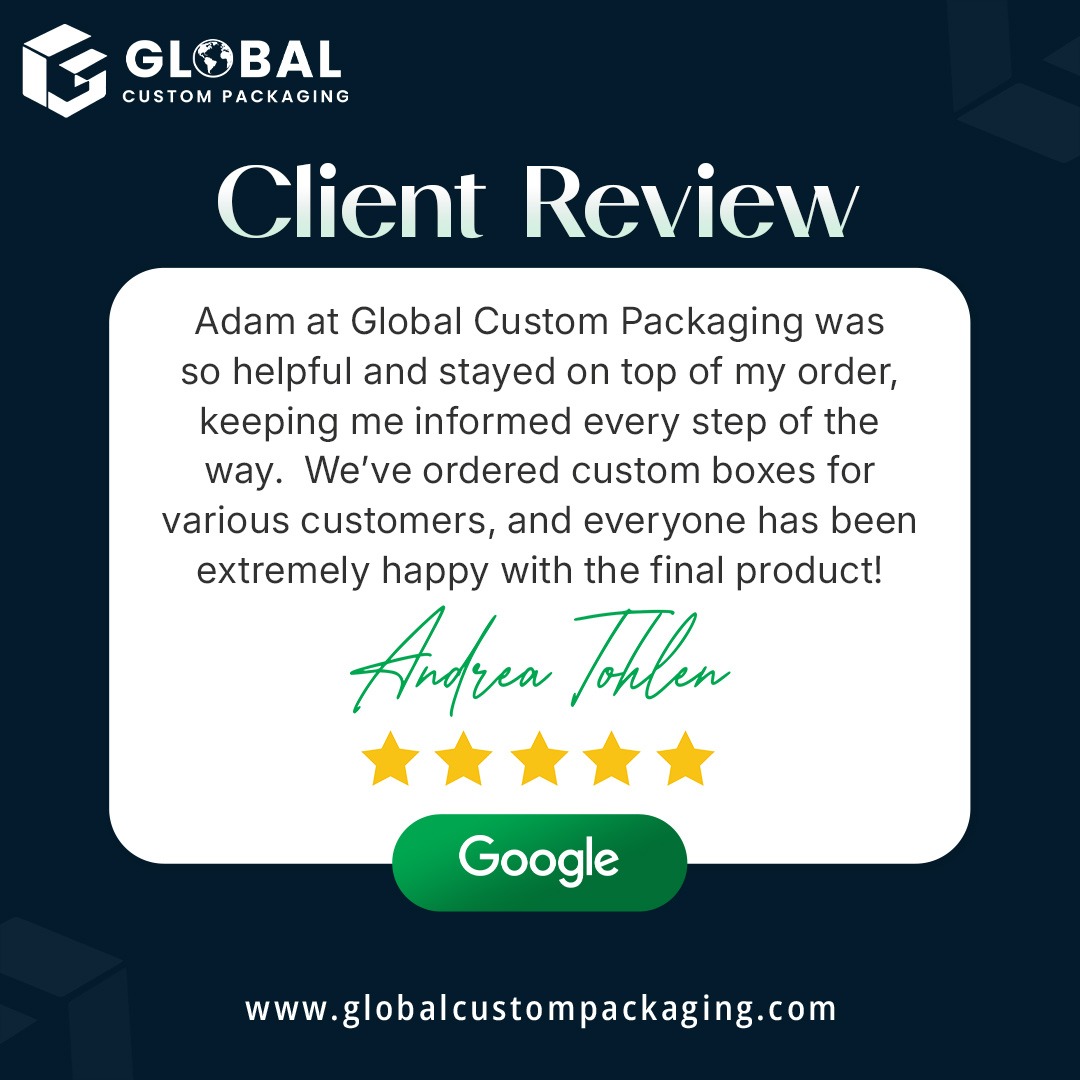 globalcustompkg's tweet photo. Andrea Tohlen', thank you for making our day!
We’re glad to hear that our team member was helpful throughout your purchasing journey. Happy customers are what keep us motivated and committed to delivering the best experience!

Read Review: https://t.co/Mh53fa6dix

#ClientReview https://t.co/vhaaLBQeda