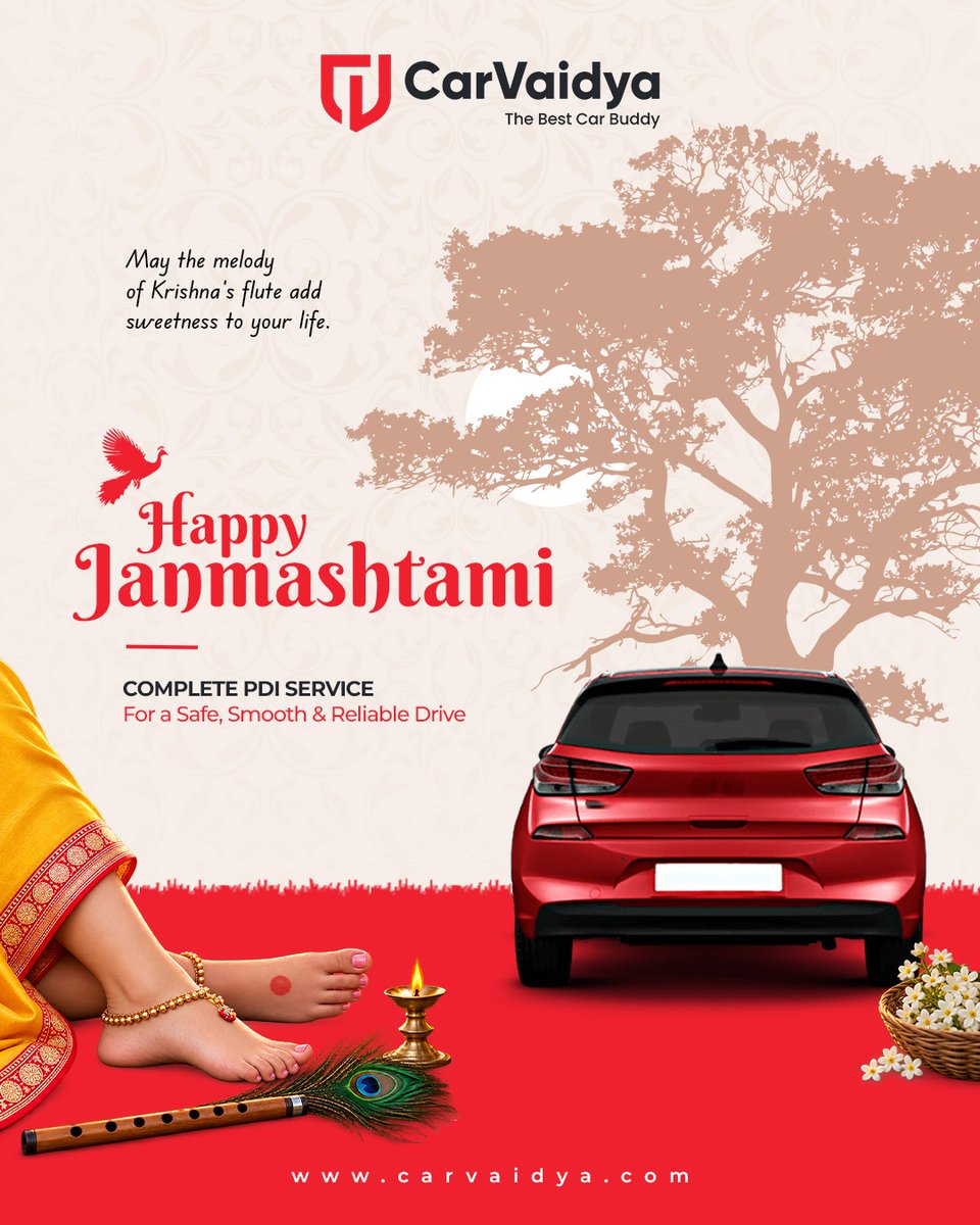 TiaraNatiello's tweet photo. Celebrate Janmashtami with faith, joy, and new beginnings. Let CarVaidya ensure your new car is safe, smooth, and reliable with a Complete PDI. Book today and drive home with confidence. https://t.co/rTjHkAB63K
