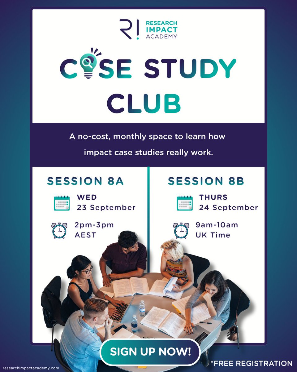 resimpacademy's tweet photo. How do we understand and evidence research impact in practice?

Bring your questions, ideas and experiences to Case Study Club Session 8 for peer discussion and guided reflection.

Free to join. Sign up now!
https://t.co/H2wcwPC9n9

#researchimpact #impactacademy #casestudyclub https://t.co/ferrnTSqOn