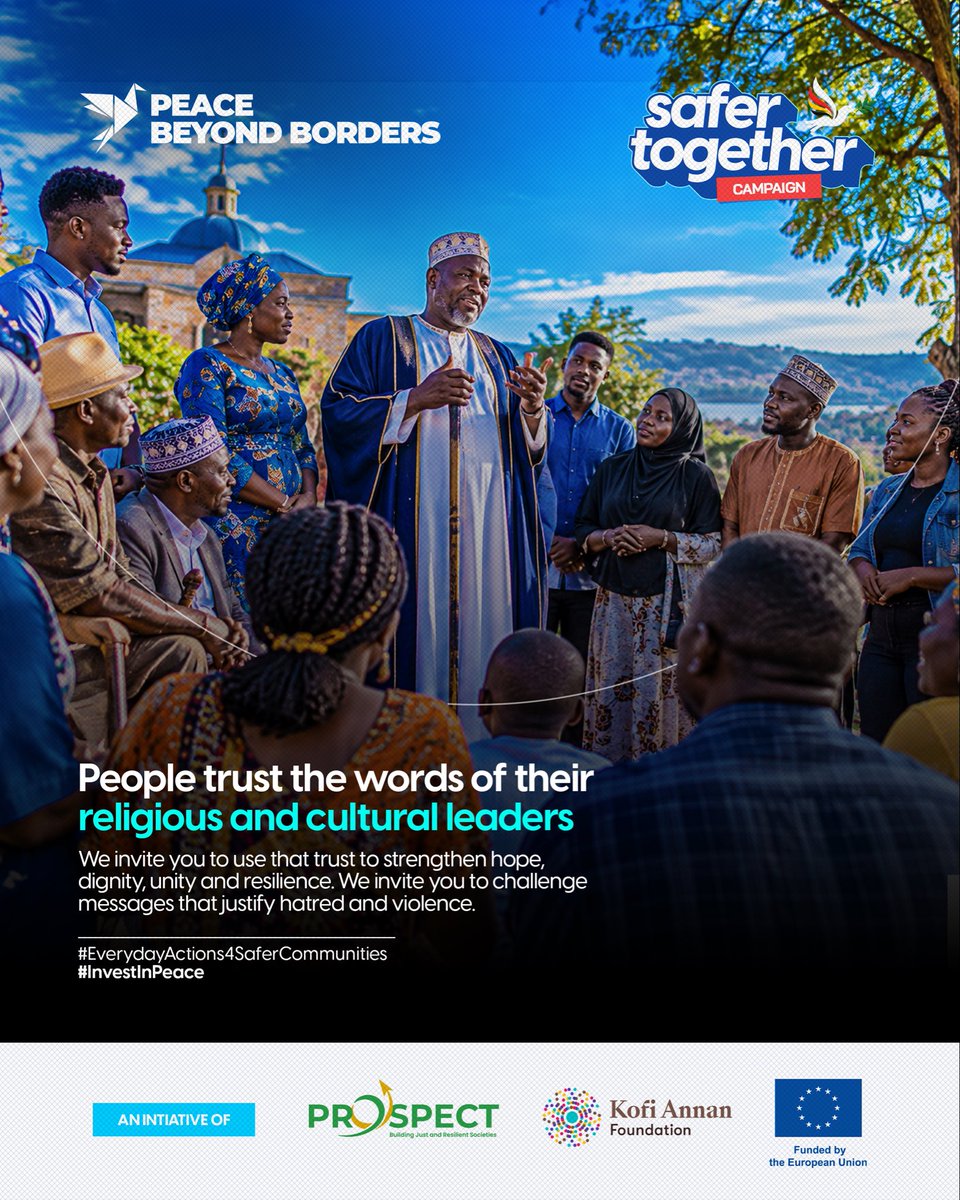 prospectini's tweet photo. Religious and cultural leaders are trusted figures in our communities. Their voices can foster dialogue, promote unity, and help communities oppose messages of hatred and violence.

On this International Day of Peace, we acknowledge how community leaders can leverage their influence to promote hope, dignity, and peaceful coexistence.