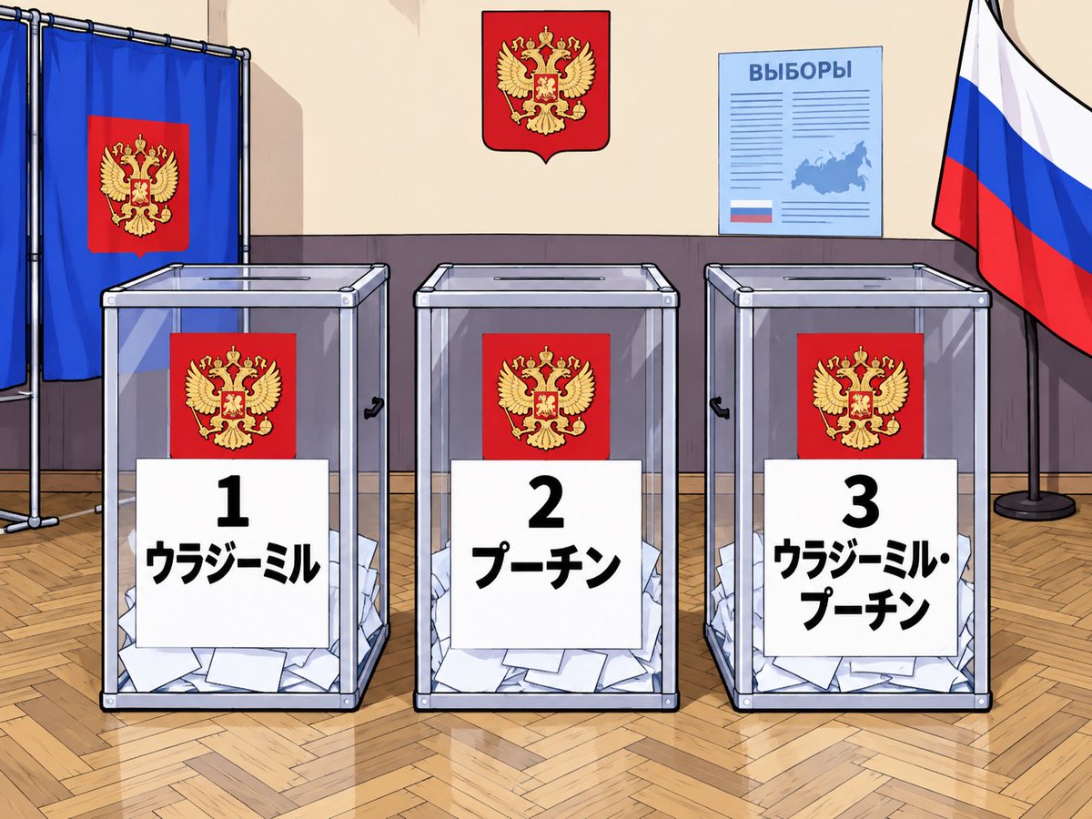 mmmmmmofumofu's tweet photo. @Sankei_news ロシアの選挙、ちゃんと3択です🤡 https://t.co/xTwwpc0gFV