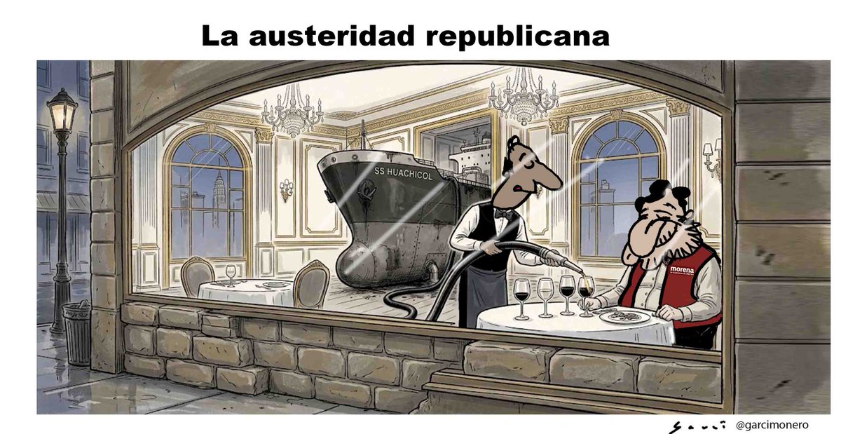 Garcimonero's tweet photo. La de hoy en @ElFinanciero_Mx
Una sobre #MORENAORGANIZACIÓNCRIMINAL 
#MonerosFinancieros
https://t.co/Qq1OO9sqVi https://t.co/kgh9gLGot0